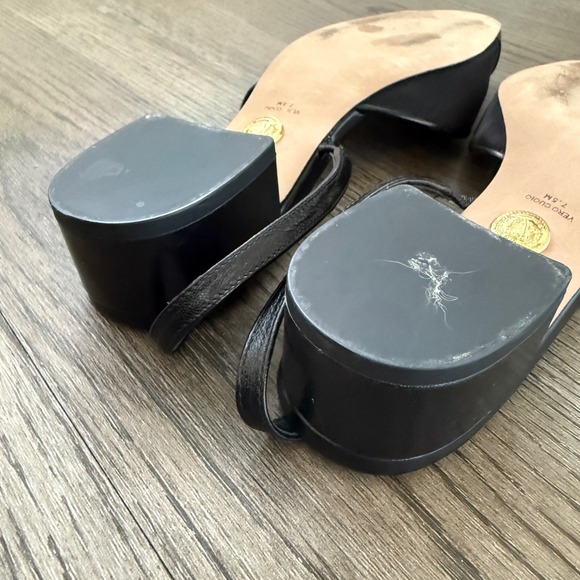 Veronica Beard Cecile Black Mesh Cap Toe Slingback Block Heels Women Size 7.5 - Picture 8 of 8